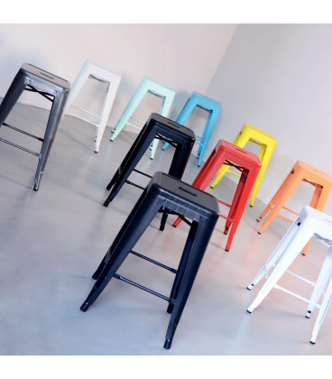 Tabouret Snacking / Plan de Travail Blanc Dallas