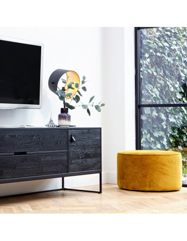 Pouf Rond Sara OcreWOOOD by De Eekhoorn