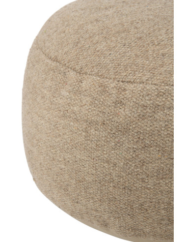 Pouf Galet Laine Beige