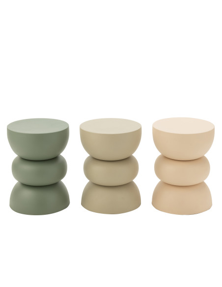 Tabouret Bois De Manguier Blanc jline jolipa