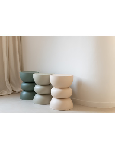 Tabouret Bois De Manguier Blanc jline jolipa