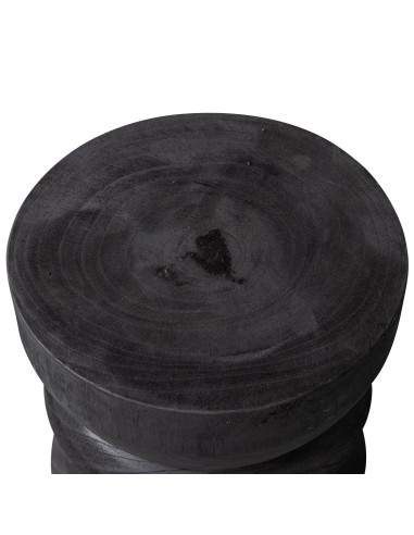 Tabouret Bois Bikkel Noir 40xØ28CMWOOOD by De Eekhoorn