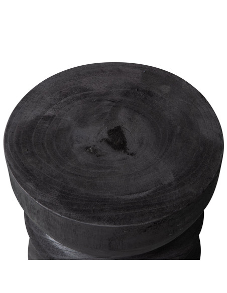 Tabouret Bois Bikkel Noir 40xØ28CMWOOOD by De Eekhoorn