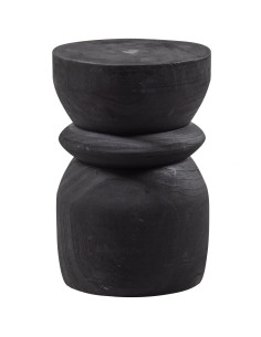 Tabouret Bois Bikkel Noir 40xØ28CMWOOOD by De Eekhoorn