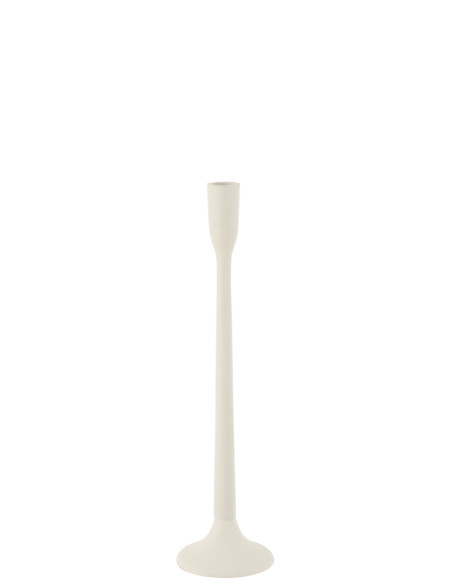 Porte-bougie en métal blanc mat grandJ-Line