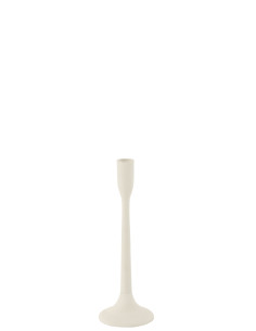 Porte-bougie en métal blanc mat petitJ-Line