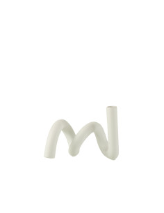 Porte-bougie Twist 1 Bougie en Céramique BlancheJ-Line