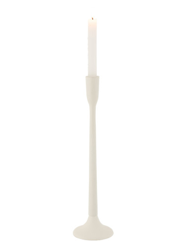 Porte-bougie en métal blanc mat grandJ-Line