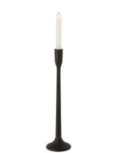 Porte-bougie en métal noir mat grandJ-Line 2