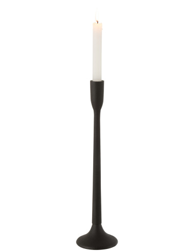Porte-bougie en métal noir mat grandJ-Line