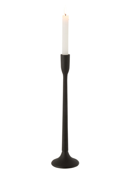 Porte-bougie en métal noir mat grandJ-Line