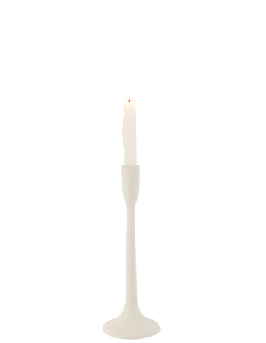 Porte-bougie en métal blanc mat petitJ-Line
