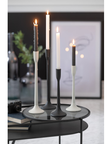 Porte-bougie en métal blanc mat petitJ-Line