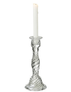 Porte-bougie en verre transparent Nono grandJ-Line 2