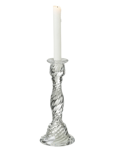 Porte-bougie en verre transparent Nono grandJ-Line