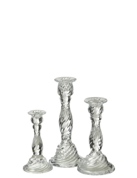 Porte-bougie en verre transparent Nono grandJ-Line