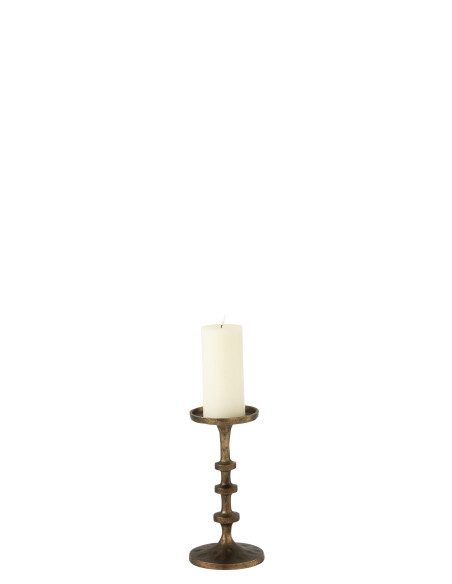 Porte-bougie Luz en aluminium bronze grandJ-Line