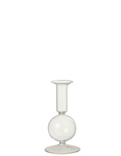 Porte-bougie 1 sphère en verre transparent petitJ-Line