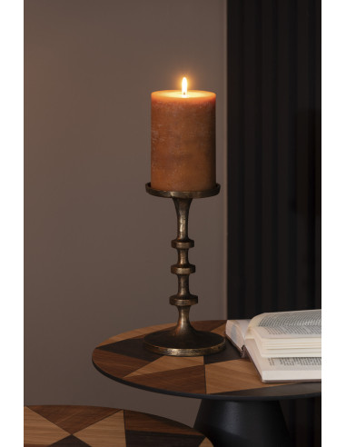 Porte-bougie Luz en aluminium bronze grandJ-Line