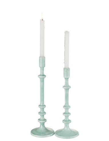 Bougeoir classique en aluminium bleu LJ-Line