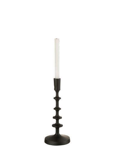 Porte-bougie Izy en aluminium noir petitJ-Line