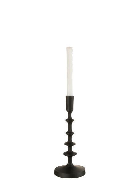 Porte-bougie Izy en aluminium noir petitJ-Line