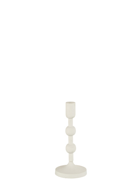 Porte-bougie Boules Aluminium Blanc GrandJ-Line