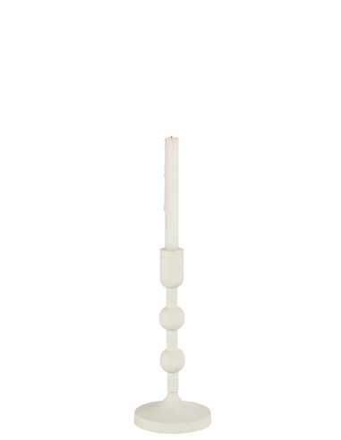 Porte-bougie Boules Aluminium Blanc GrandJ-Line