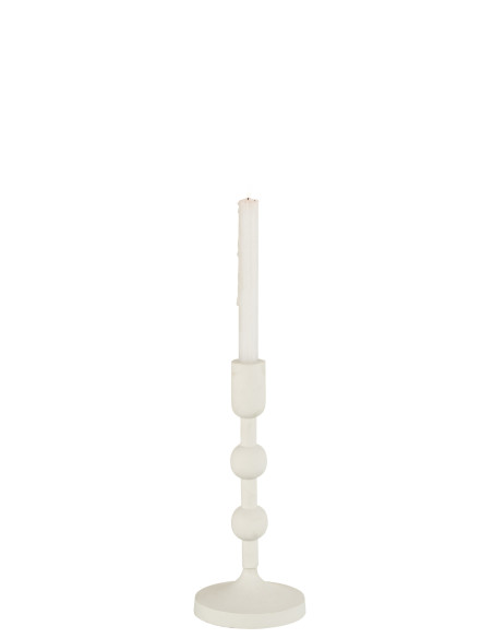 Porte-bougie Boules Aluminium Blanc GrandJ-Line