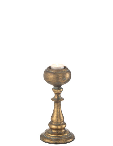 Porte-bougie en métal doré RemJ-Line
