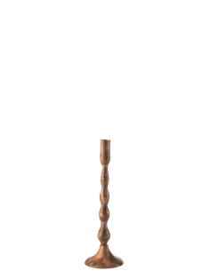 Porte-bougie en métal cuivré de taille moyenneJ-Line