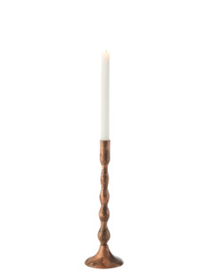 Porte-bougie en métal cuivré de taille moyenneJ-Line 2