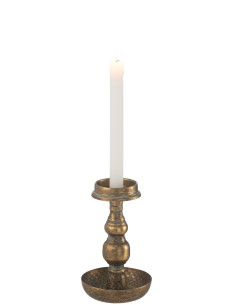 Porte-bougie en métal antique doréJ-Line 2