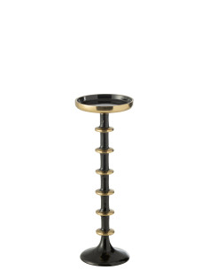 Porte-bougie Boule Métal Noir/Or GrandJ-Line