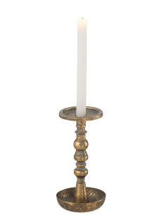 Porte-bougie en métal doré JereJ-Line 2