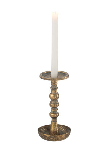 Porte-bougie en métal doré JereJ-Line