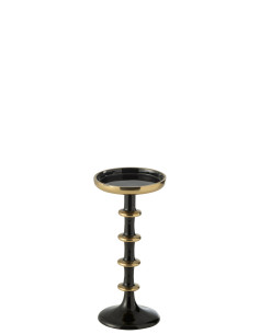 Porte-bougie Boule Métal Noir/Or PetitJ-Line