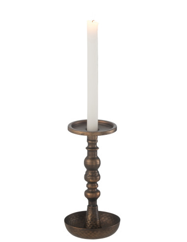 Porte-bougie en métal brun JereJ-Line