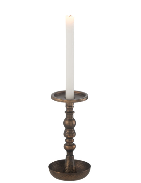 Porte-bougie en métal brun JereJ-Line