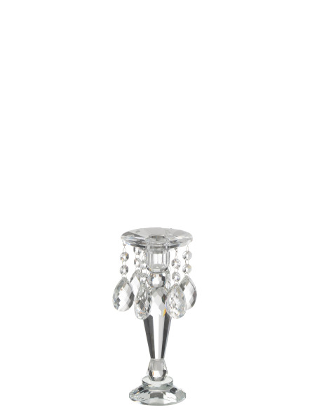 Porte-bougie Louise en cristal transparent petitJ-Line