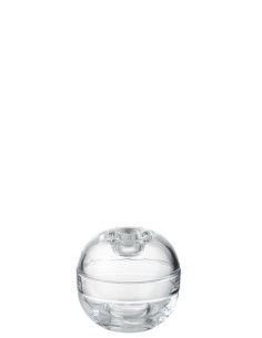 Porte-bougie en verre transparent.J-Line