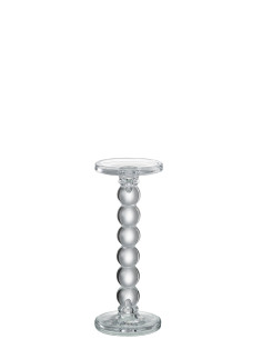 Porte-bougie en verre transparent de grande tailleJ-Line
