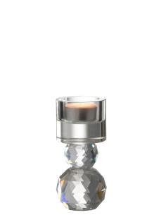 Porte-bougie en verre cristal transparentJ-Line 2