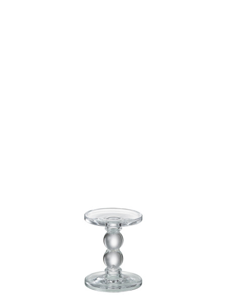 Porte-bougie en verre transparent petitJ-Line