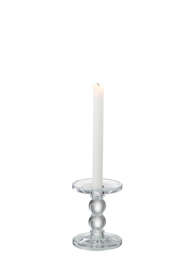 Porte-bougie en verre transparent petitJ-Line