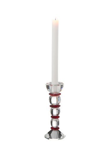 Porte-bougie Annie Crystal Rouge/Transparent PetitJ-Line