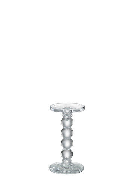 Porte-bougie en verre transparent moyenJ-Line