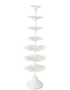 Porte-bougie Arbre Métal Blanc GrandJ-Line