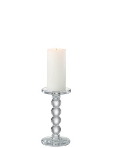 Porte-bougie en verre transparent moyenJ-Line 2