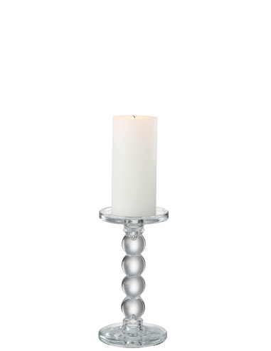 Porte-bougie en verre transparent moyenJ-Line